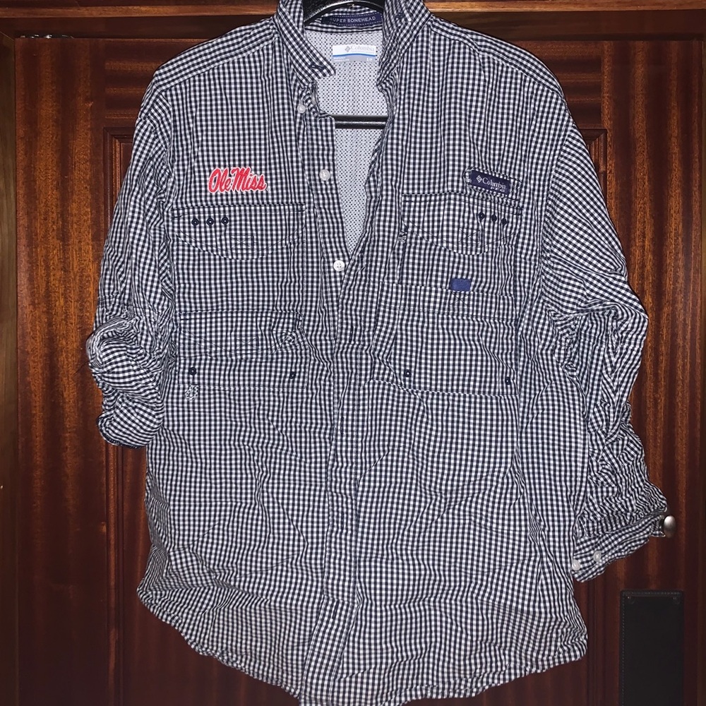 Ole Miss Plaid Button-down